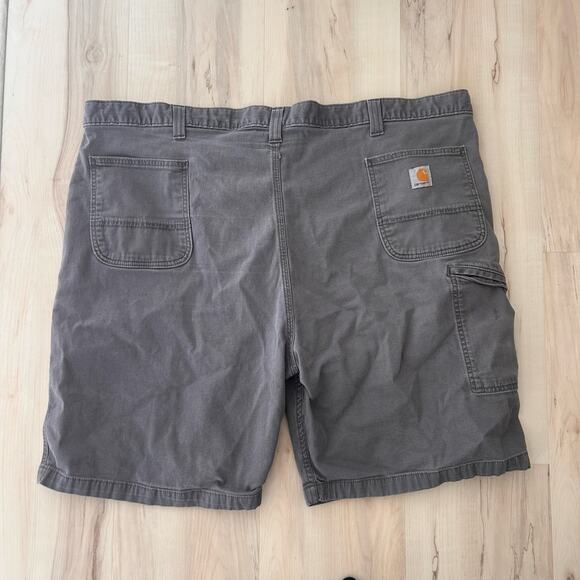 Carhartt Relaxed Fit Gray Canvas Shorts Size 50W - Picture 2 of 4